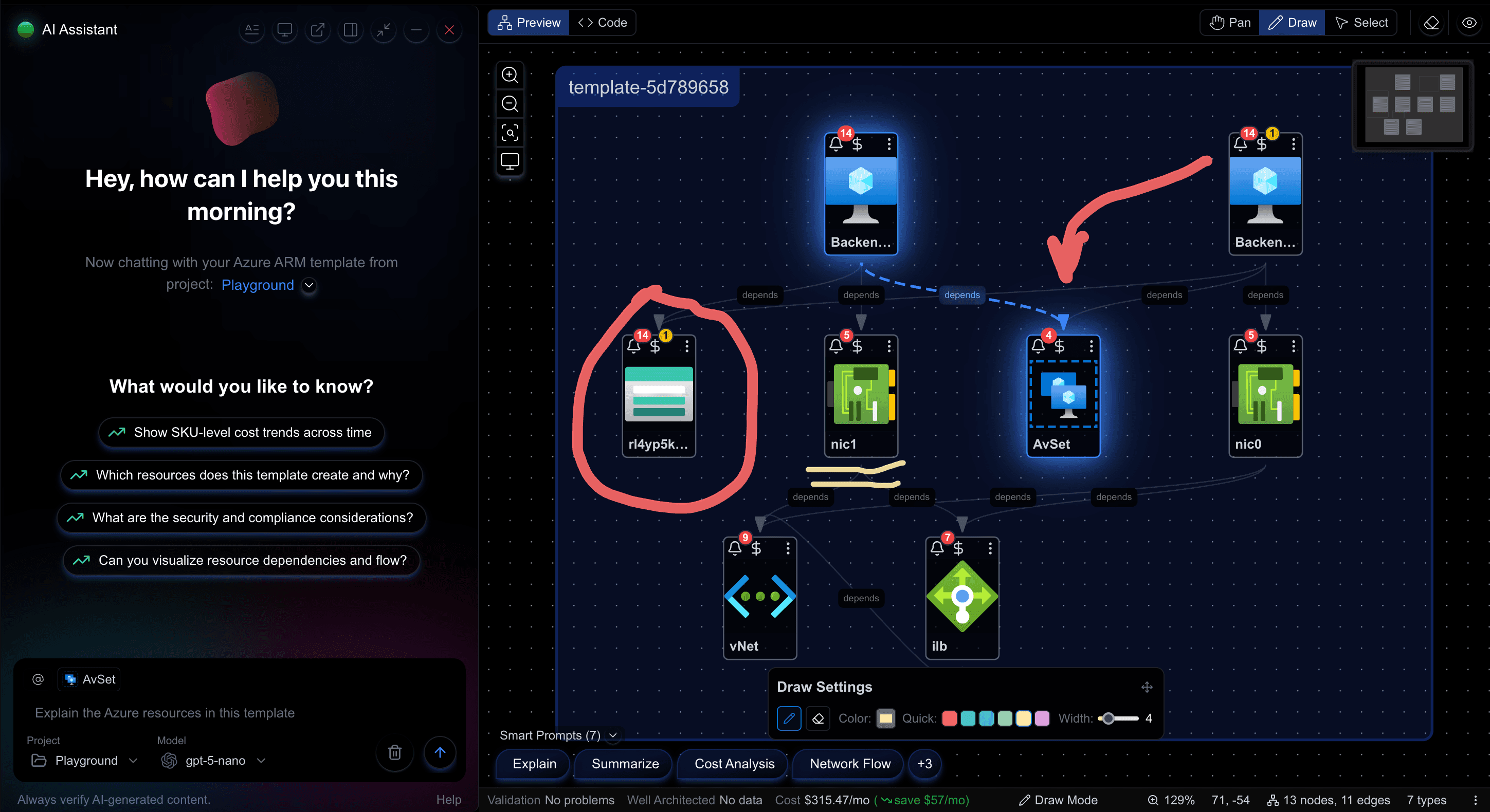 Cloudeval diagram editing and review workflow