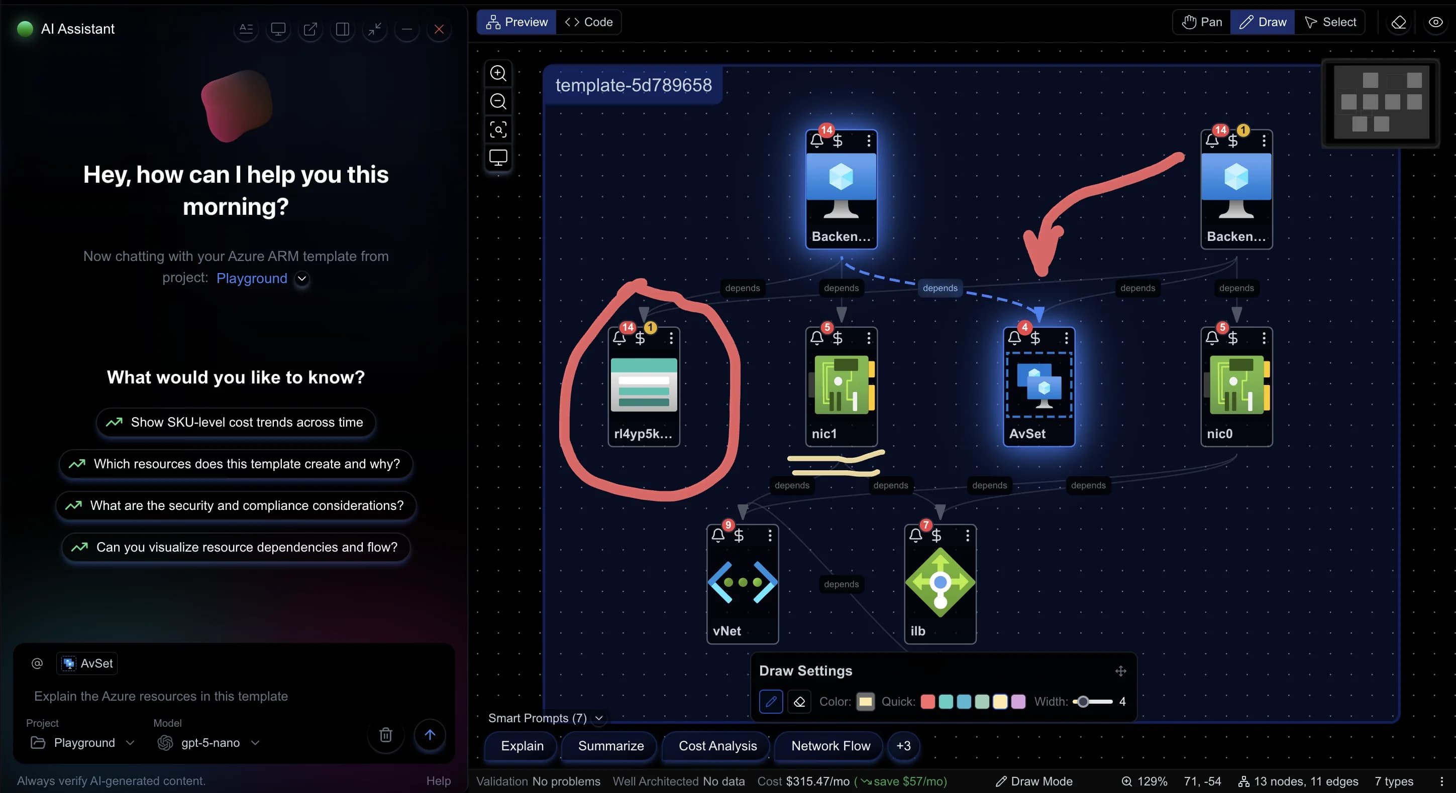 Cloudeval diagram annotation and review workflow