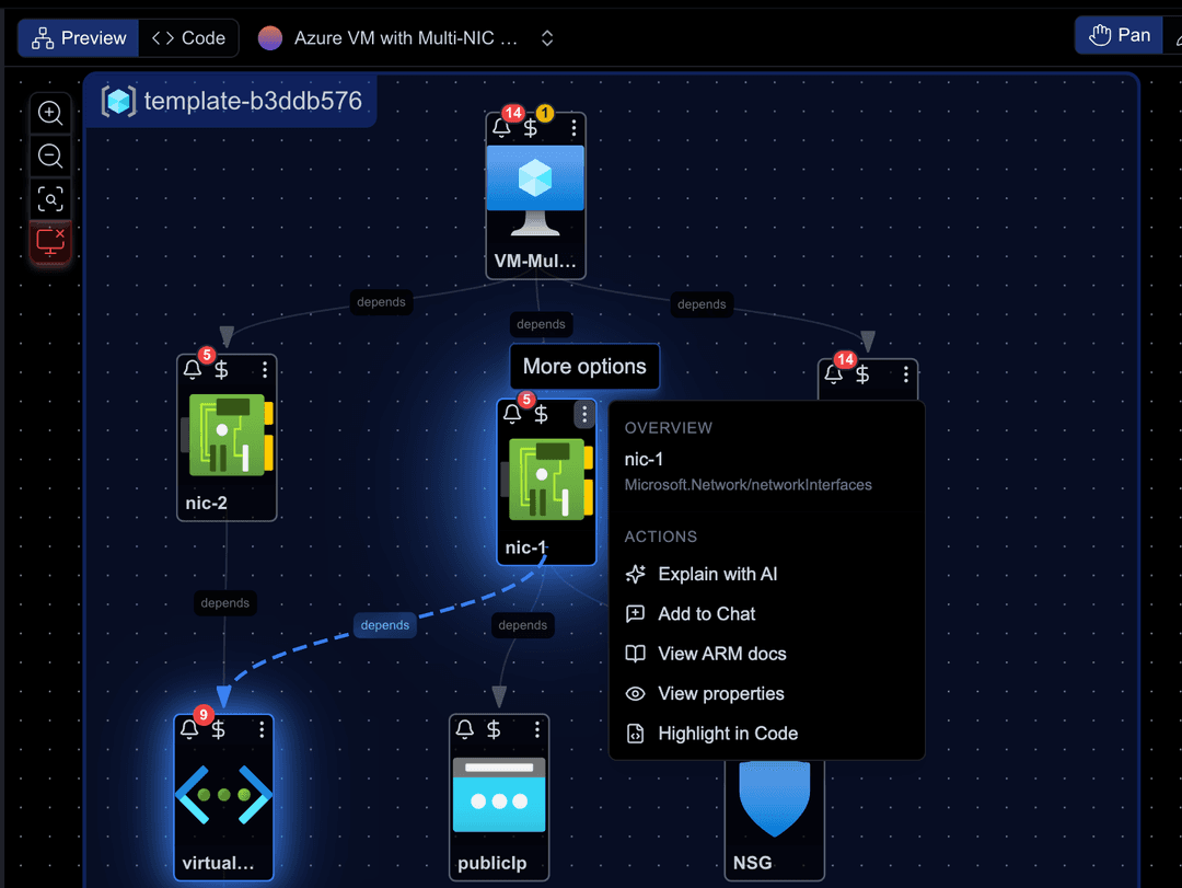 Cloudeval Azure architecture diagram with network components